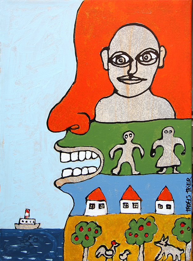 Forbjerget Malerier Troels Trier | Køb Troels Trier kunst og maleri - Unikt udvalg