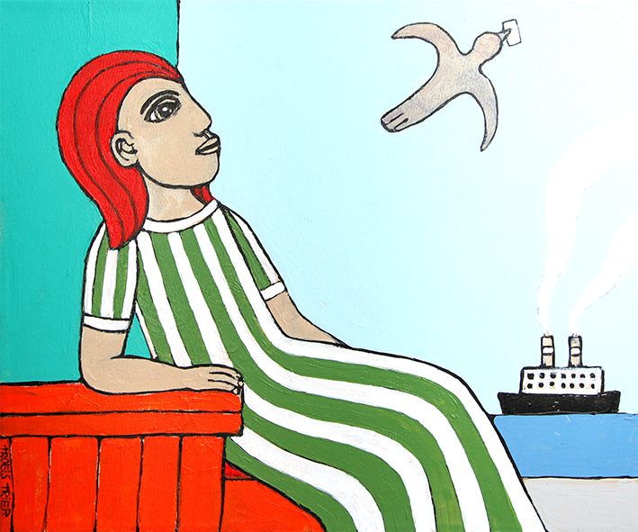 Luftpost Malerier Troels Trier | Køb Troels Trier kunst og maleri - Unikt udvalg