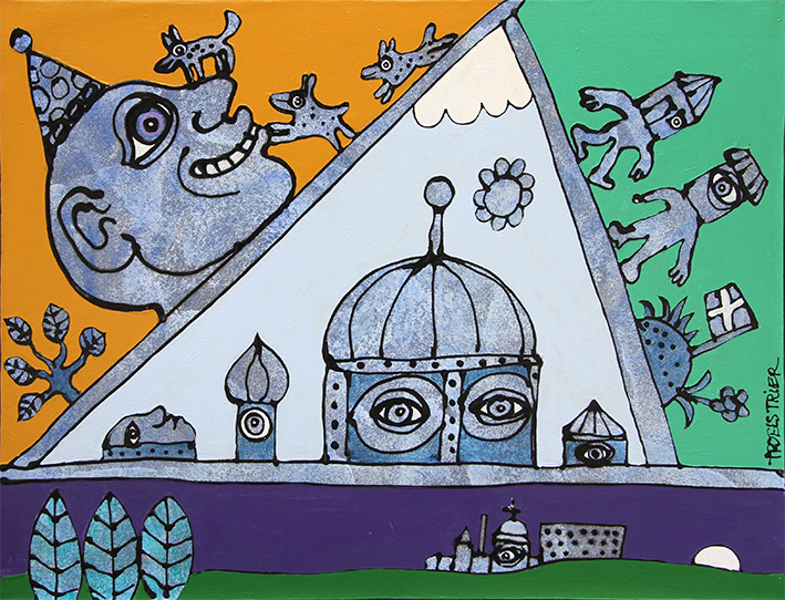 Katedralen Malerier Troels Trier | Køb Troels Trier kunst og maleri - Unikt udvalg