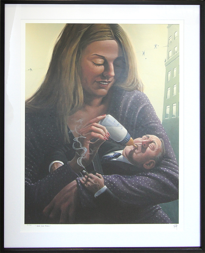 Mor med barn Litografier Ole Fick | Værker af multikunstneren Ole Fick | Køb her