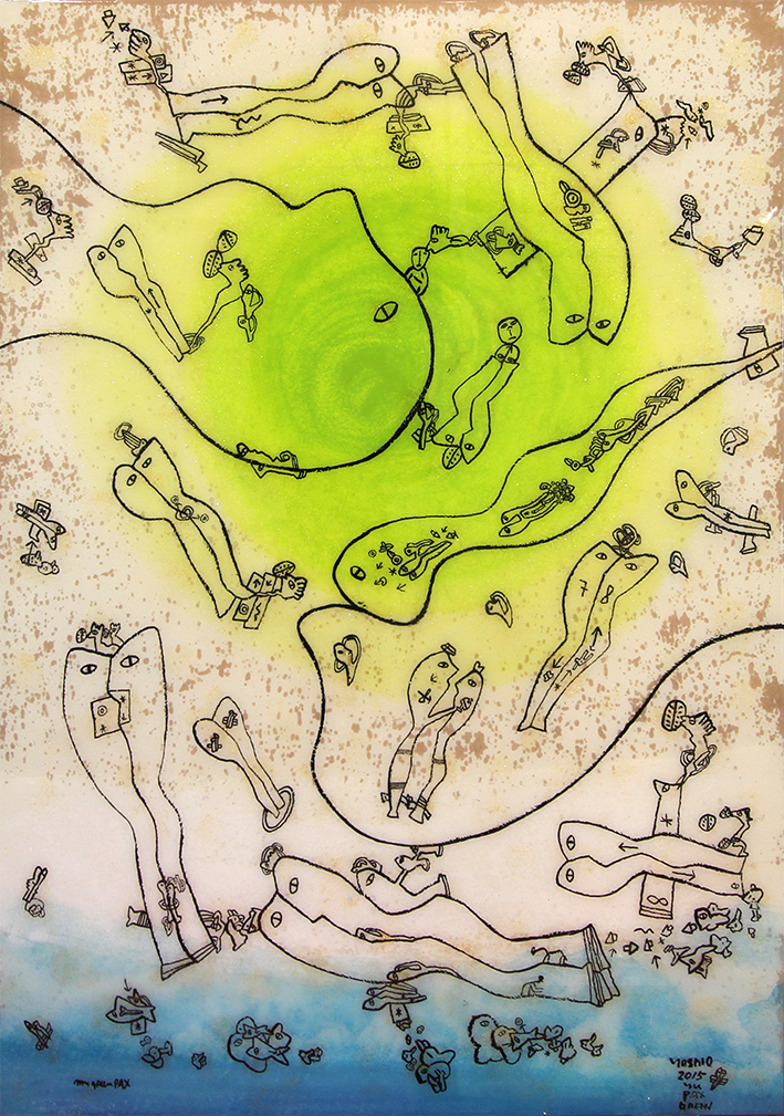 Summersea Malerier Yoshio Nakajima | Køb malerier er kunstneren Yoshio Nakajima