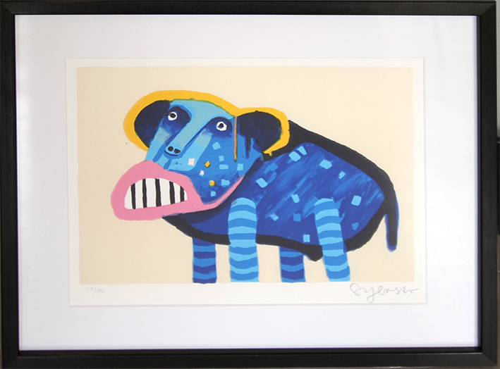 Vagthund Litografier Leif Sylvester malerier | Køb malerier af Leif Sylvester her