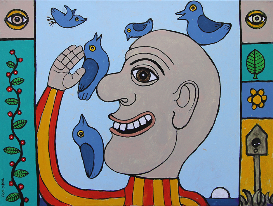 Ornitologens morgen Malerier Troels Trier | Køb Troels Trier kunst og maleri - Unikt udvalg