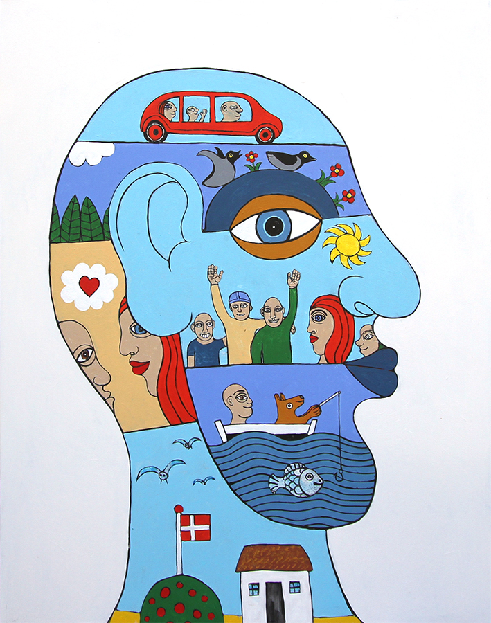 Uden titel Malerier Troels Trier | Køb Troels Trier kunst og maleri - Unikt udvalg