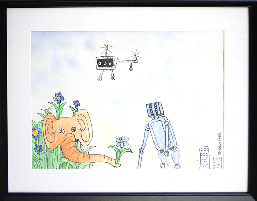 Uden titel Kunst på papir Troels Trier | Køb Troels Trier kunst og maleri - Unikt udvalg