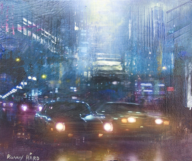 Night pulse Malerier Ronny Hård | Køb dekorative Ronny Hård malerier her