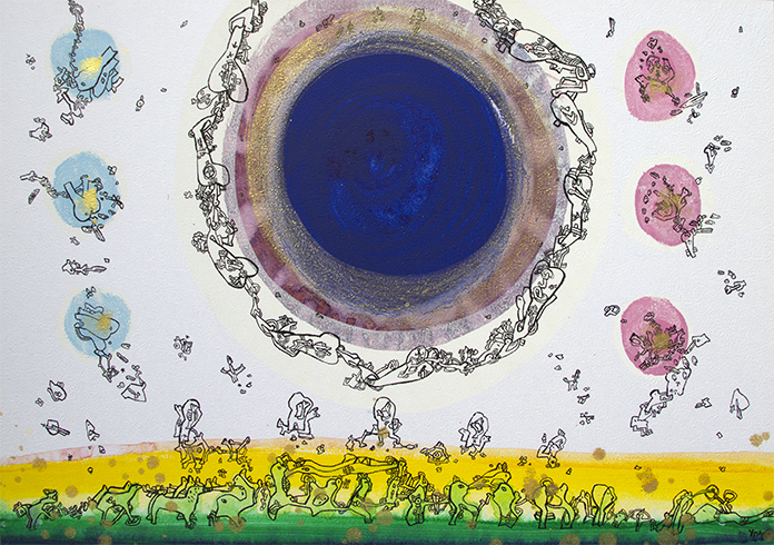 Summerhappiness Kunst på papir Yoshio Nakajima | Køb malerier er kunstneren Yoshio Nakajima