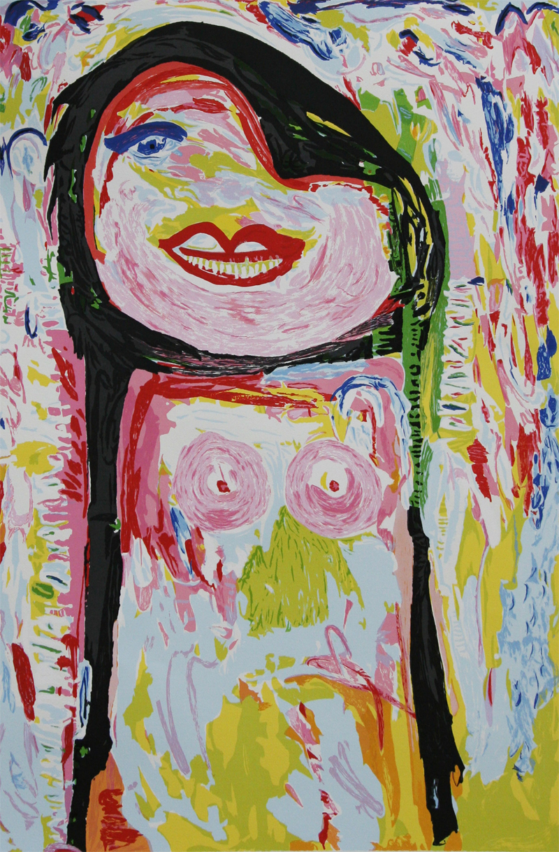 Mexikansk donna Litografier Jørgen Nash | Malerier lavet af Jørgen Nash | Se udvalget her