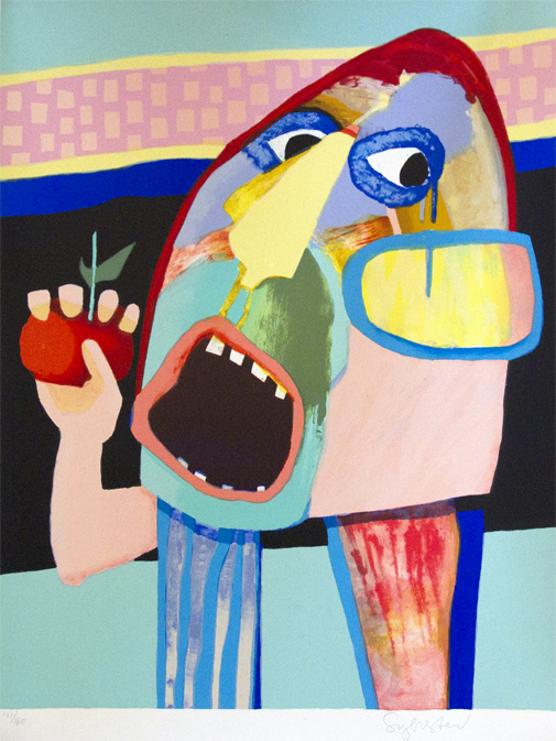 Tomatmanden Litografier Leif Sylvester malerier | Køb malerier af Leif Sylvester her