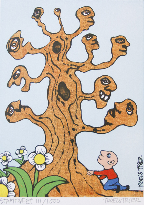 Stamtræet Kunstplakater Troels Trier | Køb Troels Trier kunst og maleri - Unikt udvalg