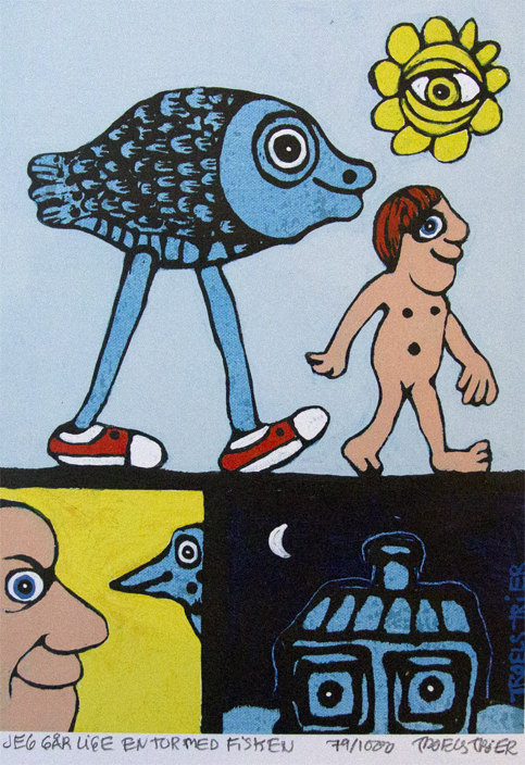 Jeg går lige en tur med fisken