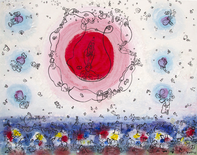 Happy summerday Malerier Yoshio Nakajima | Køb malerier er kunstneren Yoshio Nakajima