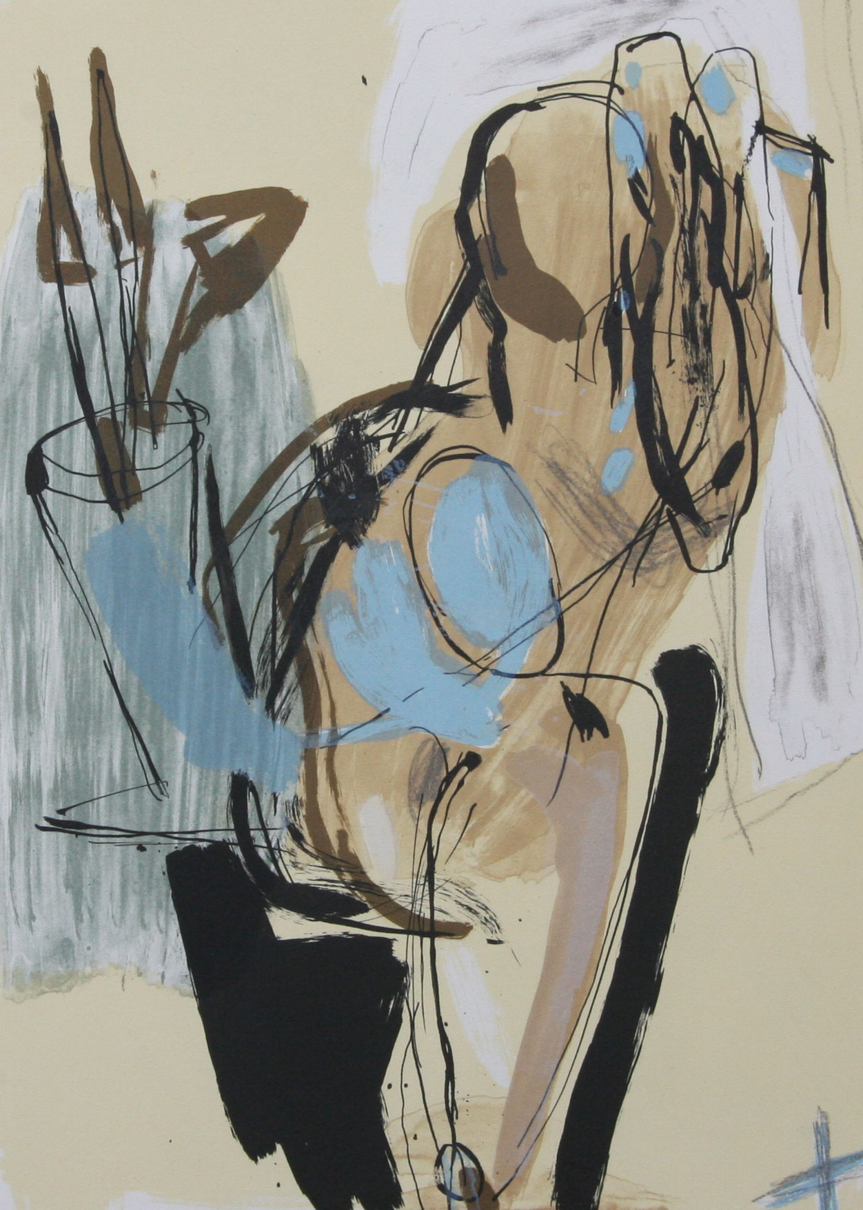 Uden titel Litografier Annette Wier | Køb malerier lavet af Annette Wier - Unik lethed