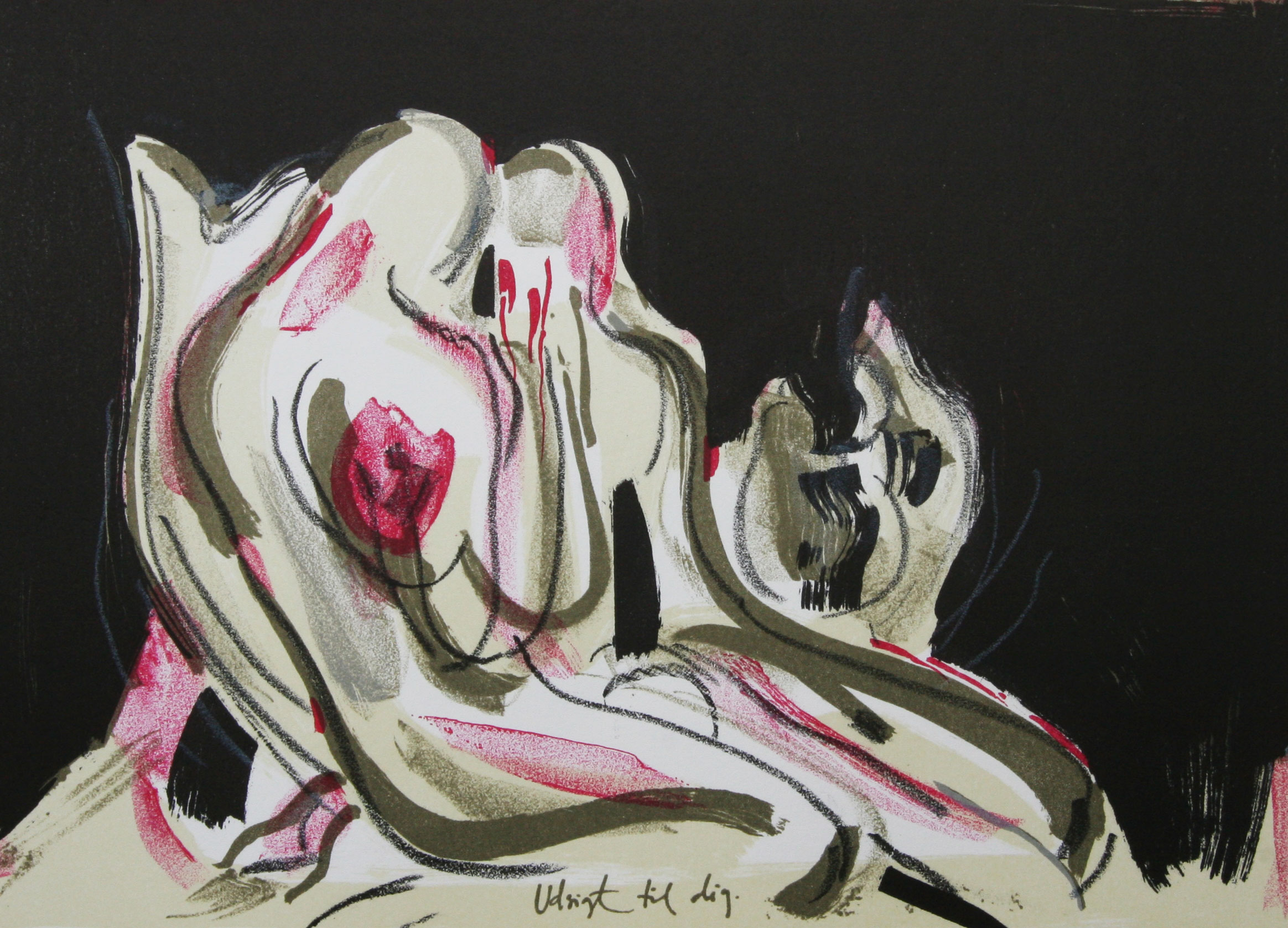 Udsigt til dig Litografier Annette Wier | Køb malerier lavet af Annette Wier - Unik lethed