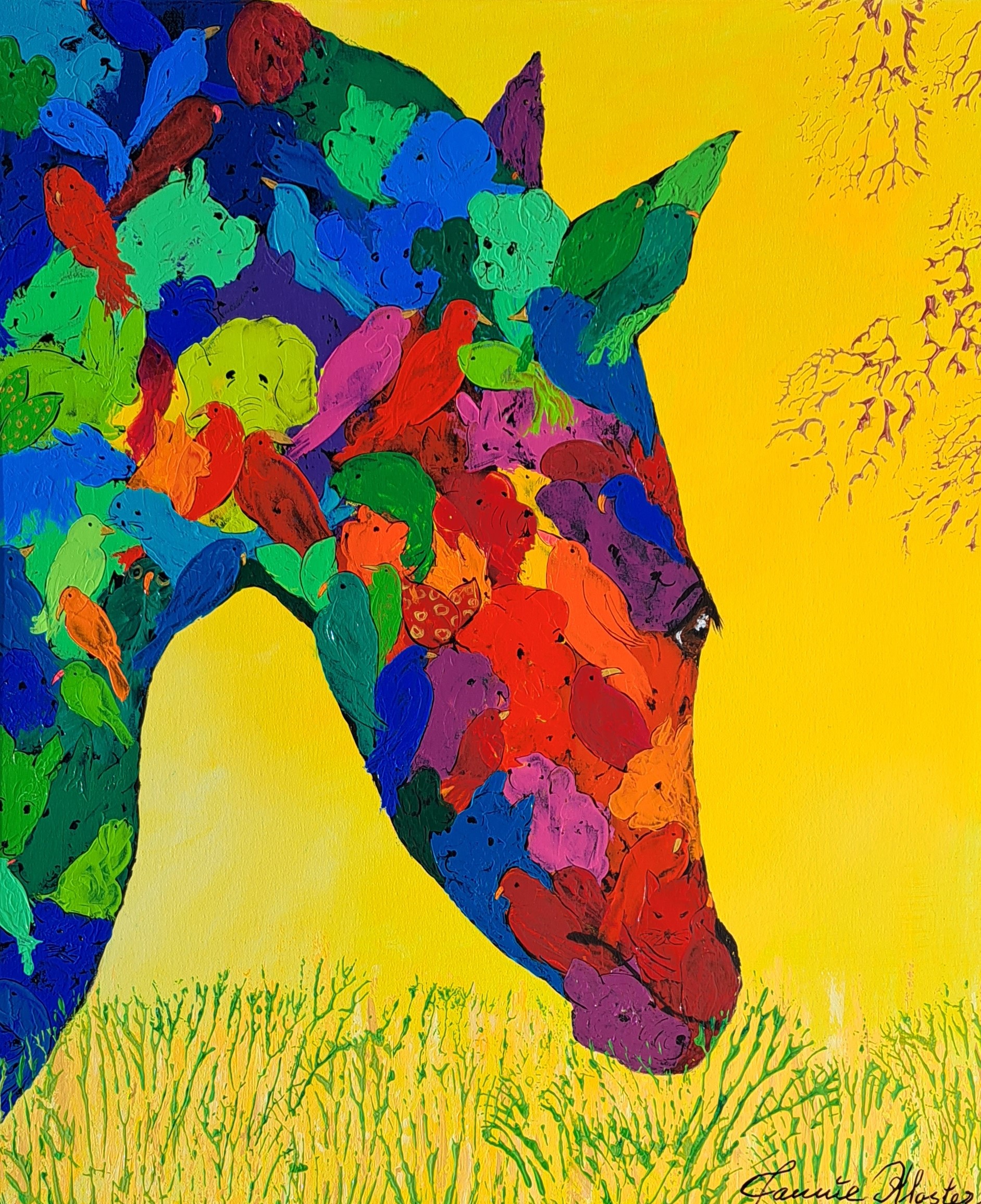 Vild med dyr Malerier Jannie Kloster | Smukke og energiske malerier af Jannie Kloster