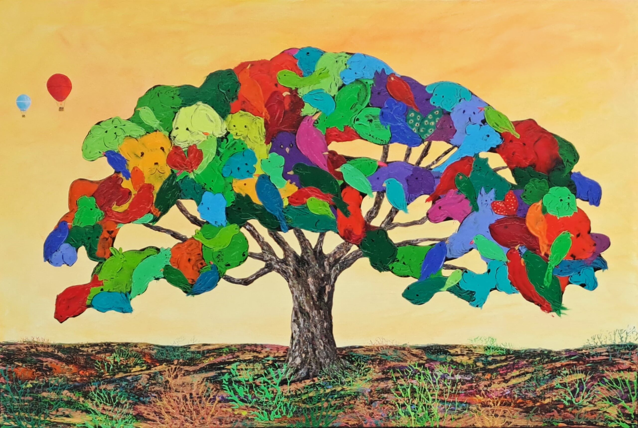 Træets eventyrligheder Malerier Jannie Kloster | Smukke og energiske malerier af Jannie Kloster