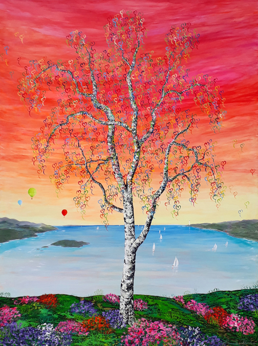 Tree of life Malerier Jannie Kloster | Smukke og energiske malerier af Jannie Kloster