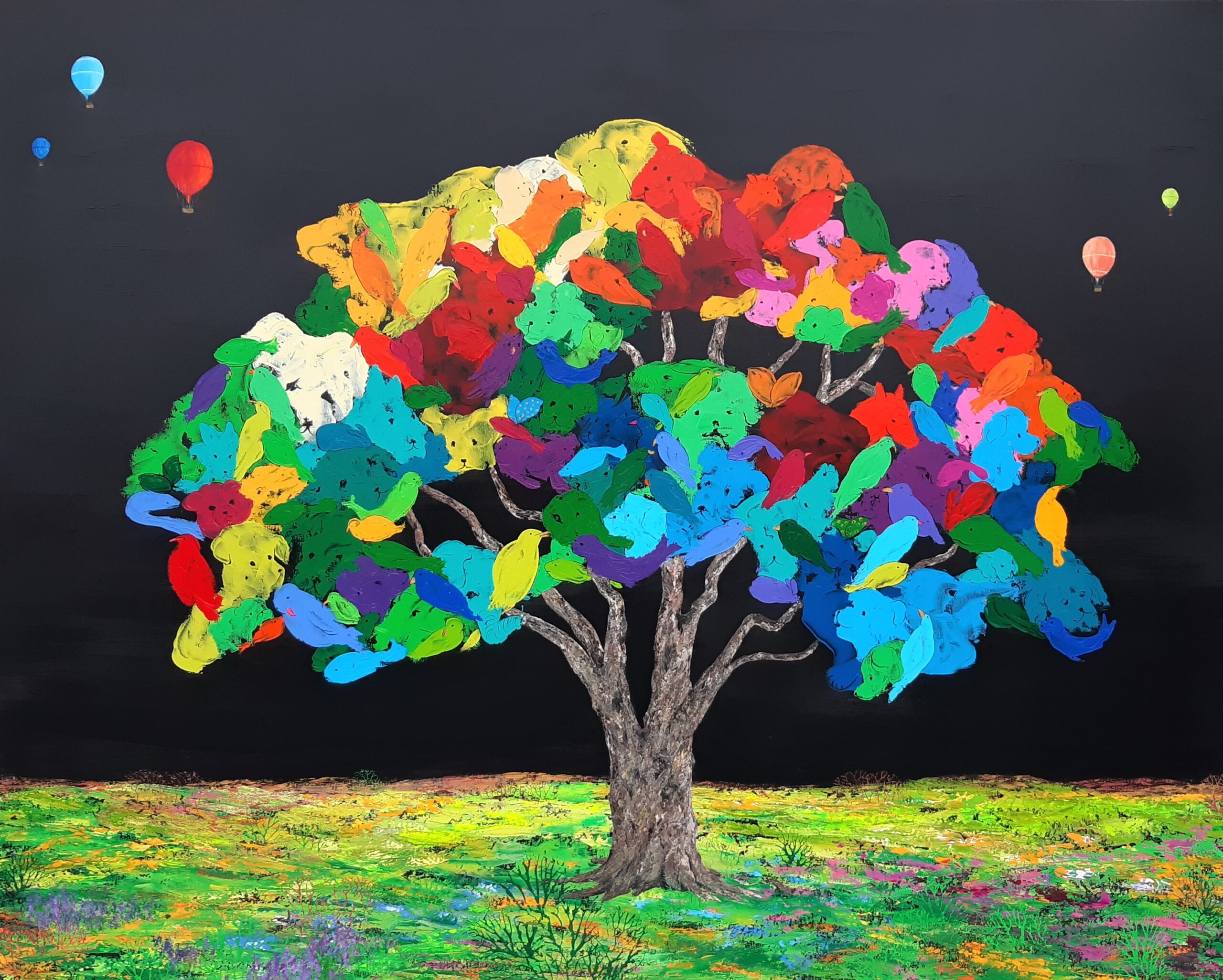 Eventyrtræet Malerier Jannie Kloster | Smukke og energiske malerier af Jannie Kloster