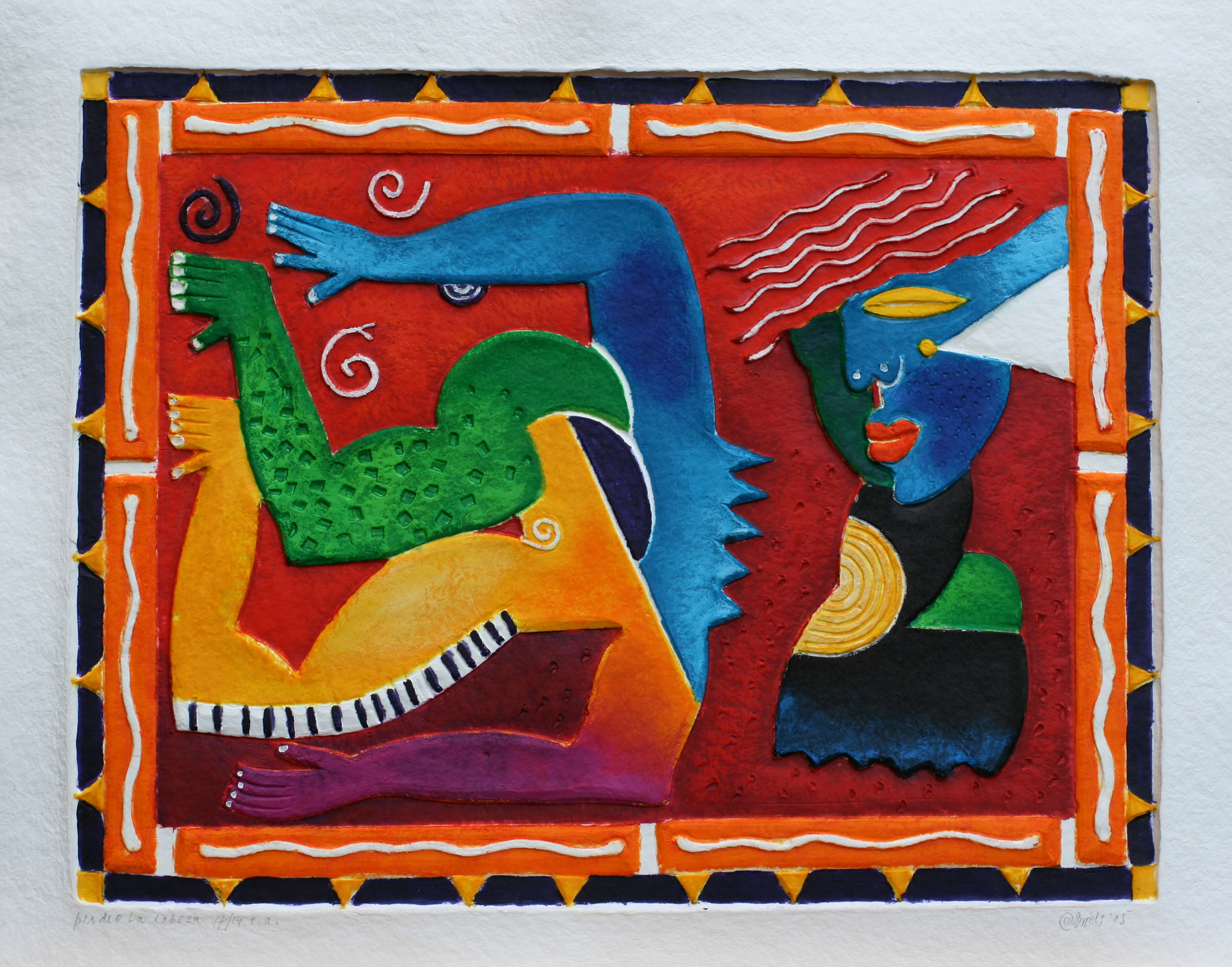 Perdio la cabeza Litografier Clemens Briels | Køb unik kunst af Clemens Briels - Litografi