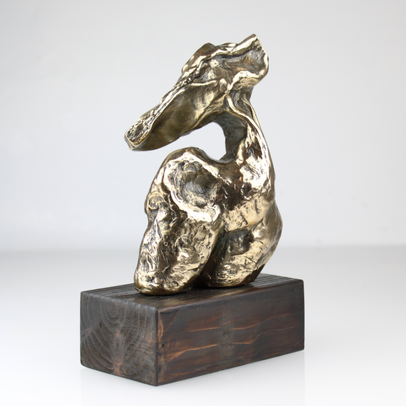 Female Torso på træklods Skulptur Tom Blicher | Skulpturer af Tom Blicher | Hurtig levering