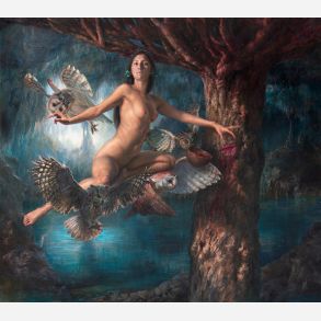 Ixquic and the four owls messengers of Xibalba