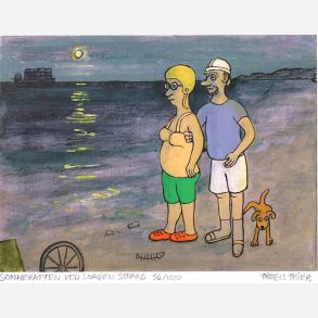 Sommeraften ved Skagen strand