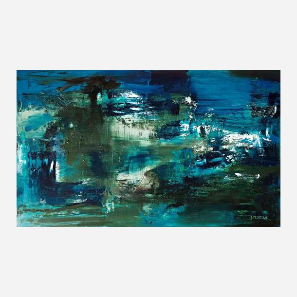 Turmoil in greenish blue Kan