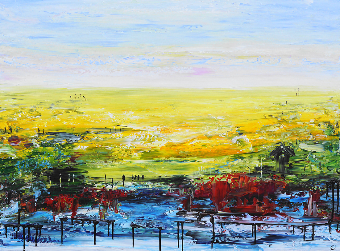 Gul Horisont Malerier Helle Bang | Smukke skulpturer skabt af Helle Bang