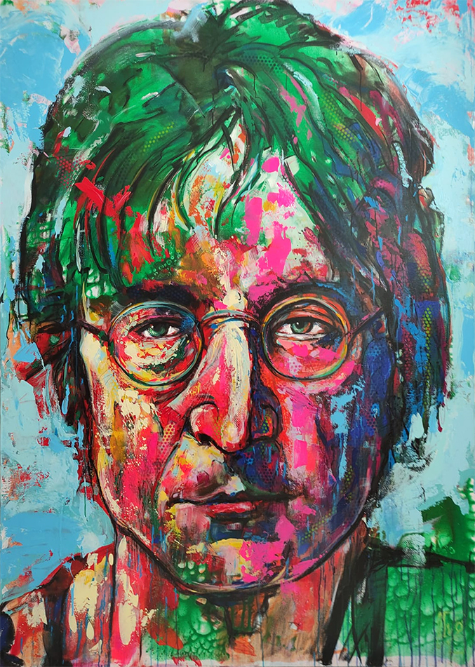 John Lennon Malerier Jürgen Wölk | Se vores udvalg af malerier af Jürgen Wölk