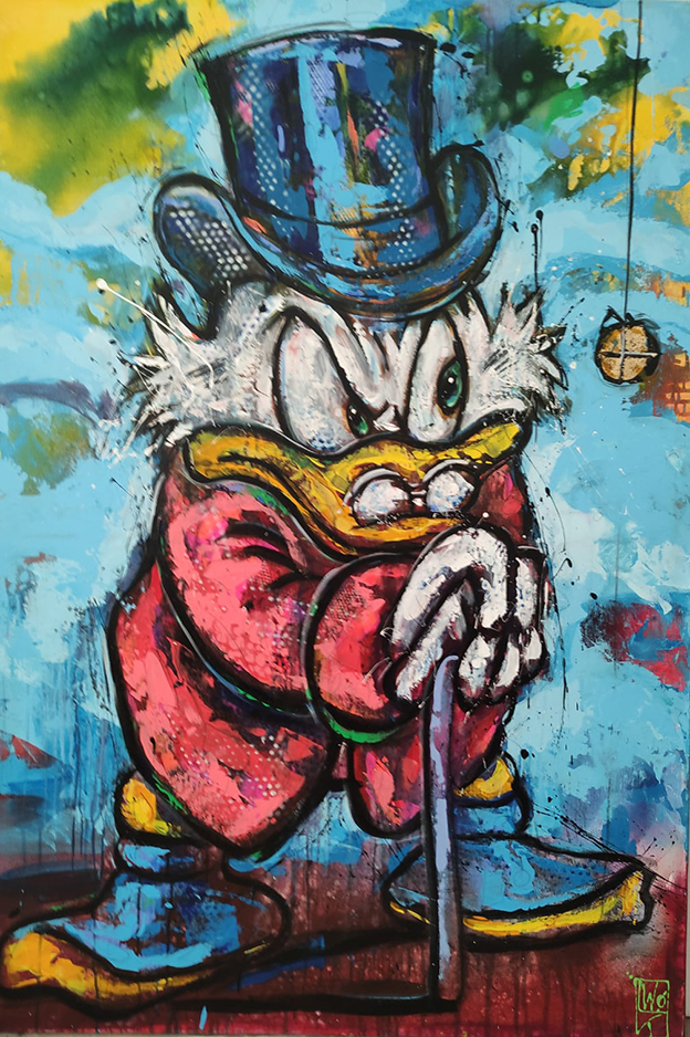 Onkel Joakim Malerier Jürgen Wölk | Se vores udvalg af malerier af Jürgen Wölk